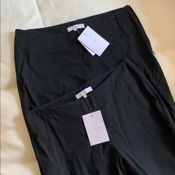 Iro Fholan Slim-Fit Ponte Pants w/ Ruffled Trim - Picture 8 of 8